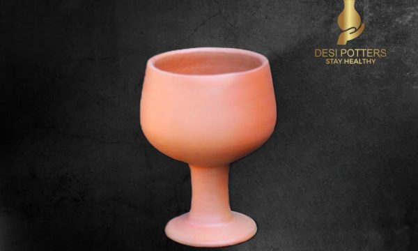 Desi Potters HandMade Unglazed Royal Clay Goblet  200ml/Royal Chalice Cup/Antique Wine Glass/Drinking Glass/HouseWarming-Birthday Gifts - Image 3