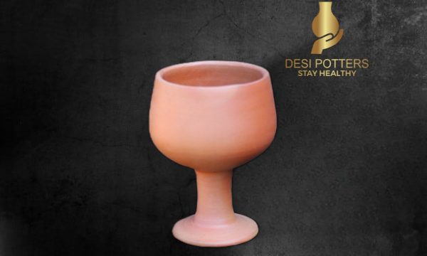 Desi Potters HandMade Unglazed Royal Clay Goblet  200ml/Royal Chalice Cup/Antique Wine Glass/Drinking Glass/HouseWarming-Birthday Gifts - Image 2