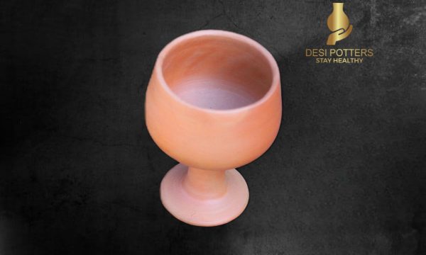 Desi Potters HandMade Unglazed Royal Clay Goblet  200ml/Royal Chalice Cup/Antique Wine Glass/Drinking Glass/HouseWarming-Birthday Gifts - Image 4