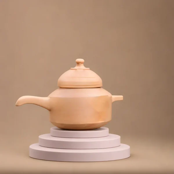 Desi Potter HandMade Unglazed Clay Cooker with Lid/ Mitti Ke Bartan