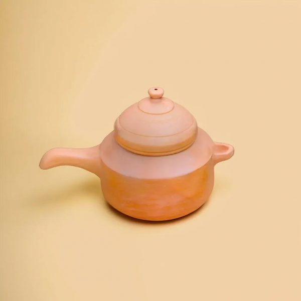 Desi Potter HandMade Unglazed Clay Cooker with Lid/ Mitti Ke Bartan - Image 3