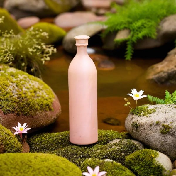 Desi Potters HandMade Clay Water Bottle 100 % Eco-Friendly Earthen Water Bottle - Image 2